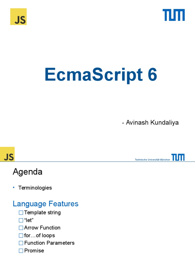 EcmaScript 6 Features Overview | PDF | Computer Programming | Software ...