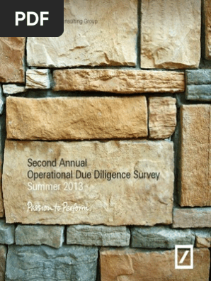 2013 Deutsche Bank Operational Due Diligence Survey