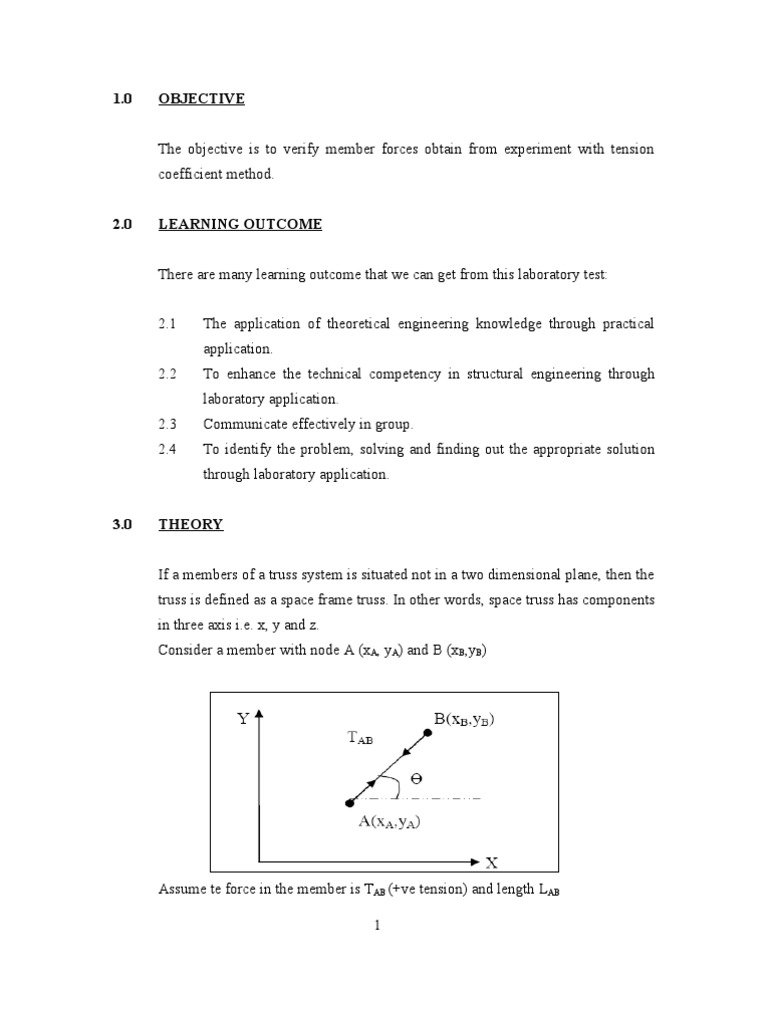 Space Frame Member Force Analysis | PDF | Physics | Mechanical Engineering