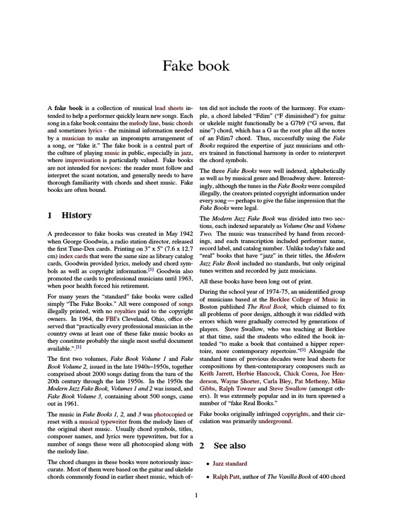 Fake Book | PDF | Performing Arts | Music Theory