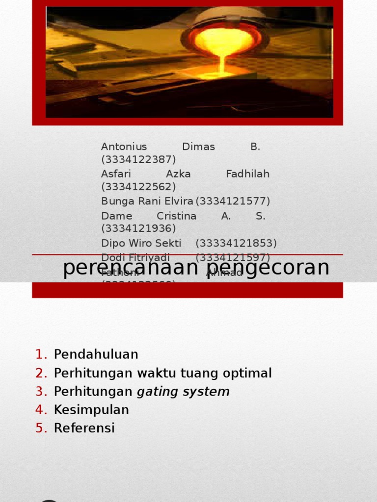 Perencanaan Pengecoran | PDF