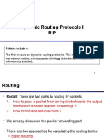 Dynamic Routing Protocols I RIP: Relates To Lab 4
