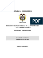 01DocumentodePoliticaIMT Min TIC PDF