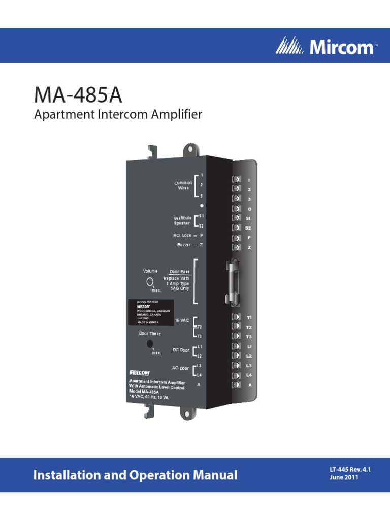 Mircom MA-485A User Manual | PDF | Battery (Electricity) | Radio