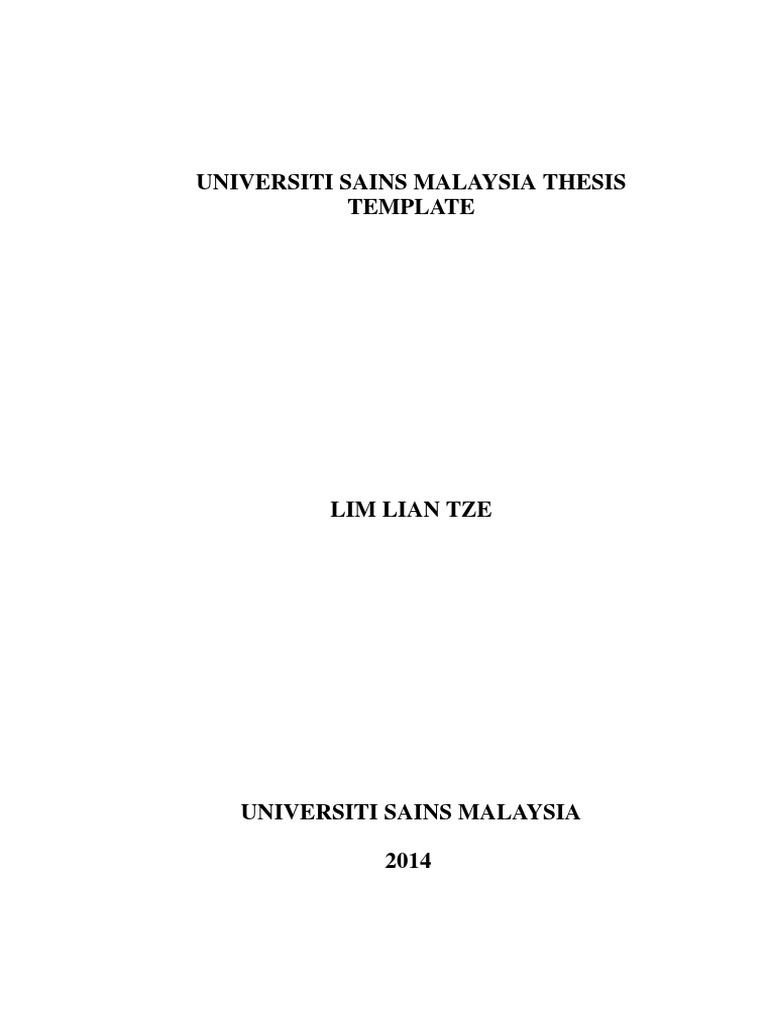 thesis template usm