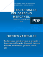 Fuentes Formales Derecho Mercantil