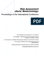 Conference On Risk Assessment in Ag Biotechnolgy UC Davis 1988