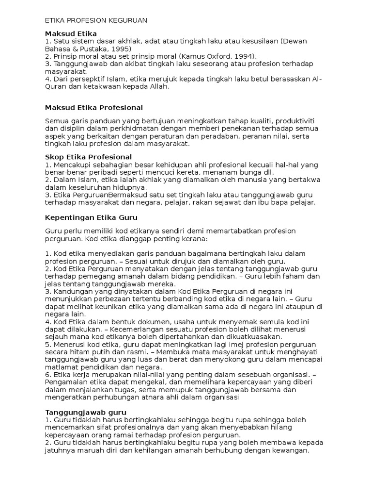 Etika Profesion Keguruan Pdf