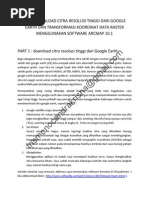 Download Tutorial Download Citra Resolusi Tinggi Google Earth Dan Transformasi Koordinat Data Raster Dengan ArcMap 101 by candra_aries SN273839598 doc pdf