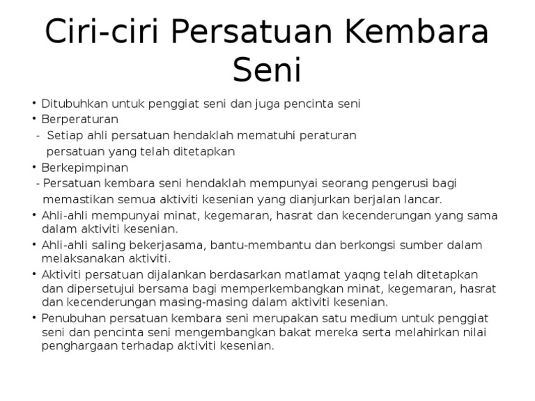 Ciri Ciri Persatuan Pdf