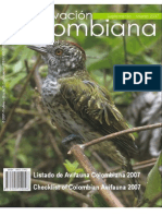 Listado de La Avifauna Colombiana PDF