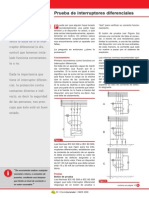 Prueba de Disyuntores Diferenciales