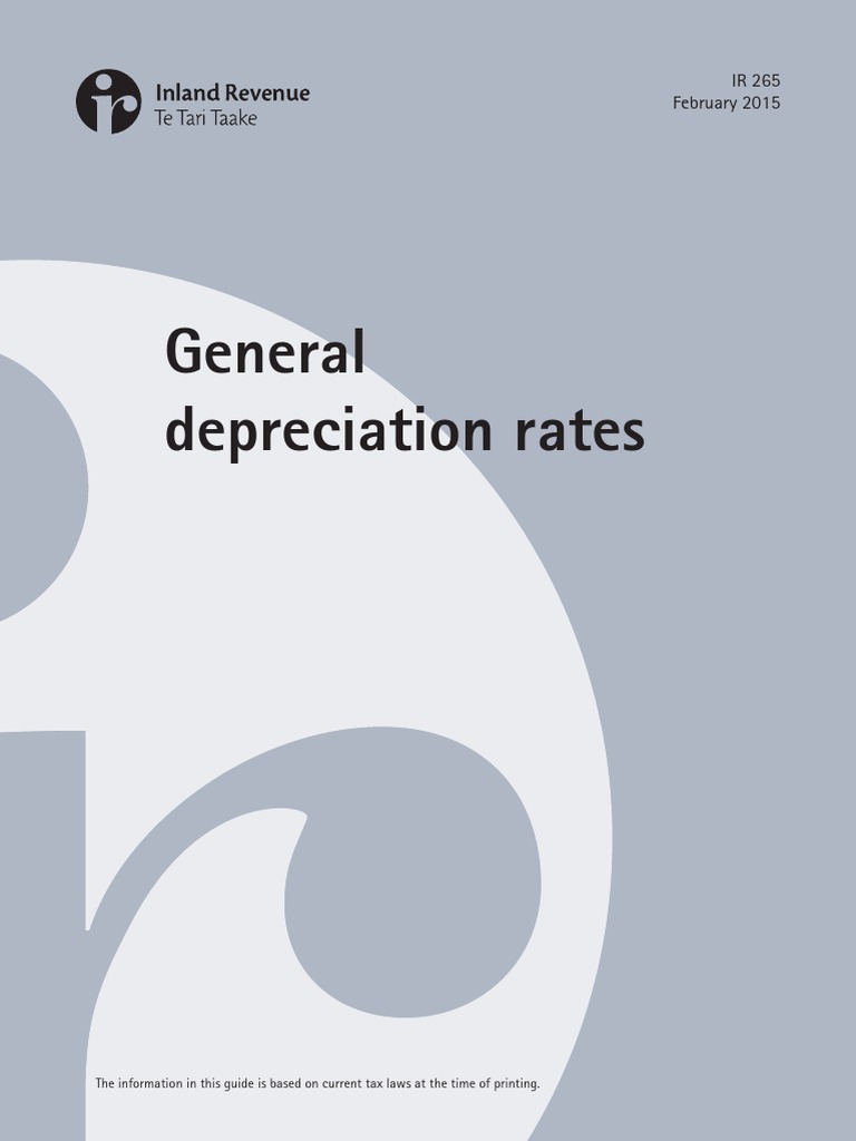 General Depreciation Rates PDF Brewing Depreciation