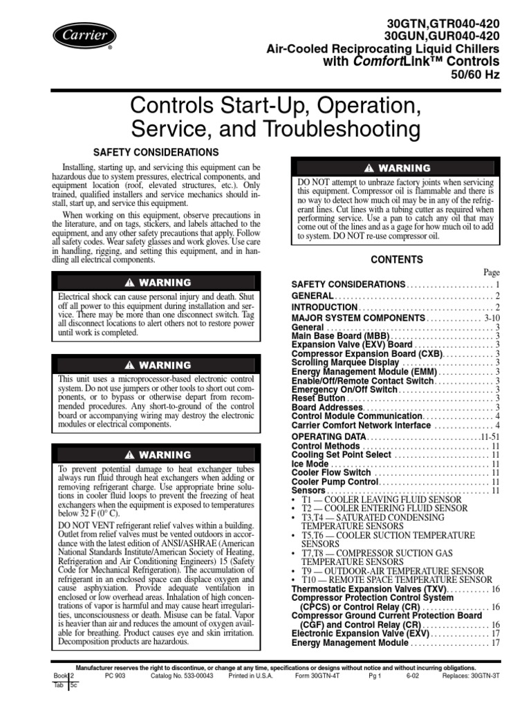 Carrier Comfortlink 30GTN4T PDF Switch Electrical Connector