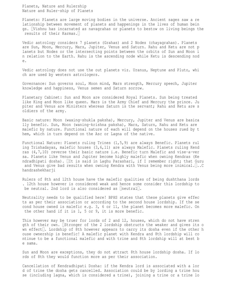 and Rulership PDF In Astrology