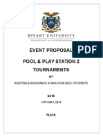 Pool & PS2 Tournament Proposal