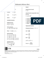 Math reference sheet