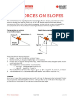 Pf1.2: Forces On Slopes: Normal Force F Normal Force F Friction F Friction F