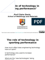 The role of technology in sporting performance