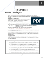 Consolidated European Waste Catalogue EAHW Appendix - EA England Wales - 2005