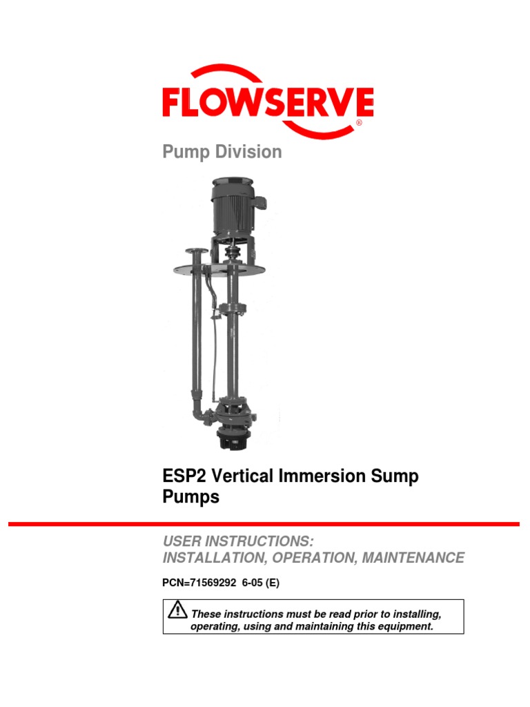 Ingersoll Dresser Flowserve Bombas Esp2 Noise Lubricant