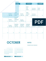 October Schedule