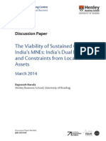 The Viability of Sustained Growth by India'S Mnes: India'S Dual Economy and Constraints From Location Assets