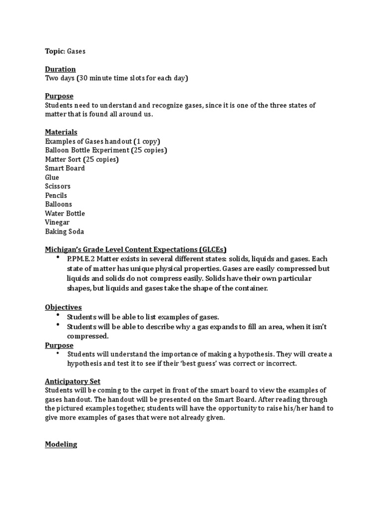 Gases Pdf Gases Experiment