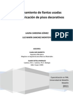 Aprovechamiento de Llantas Usadas para La Fabricación de Pisos Decorativos PDF