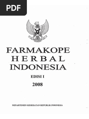 Farmakope Herbal Indonesia Ed I 2008