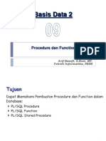 Pertemuan-09 (Procedure Dan Function Database) PDF
