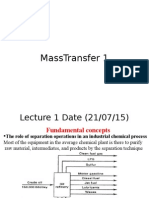 MassTransfer 1: Fundamental Concepts of Separation Operations