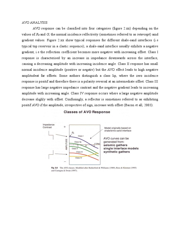 AVO Response Classification in Seismic Analysis | PDF | Science ...