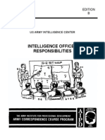 Us Army Cc It0423 Intelligence Officer Responsibilities