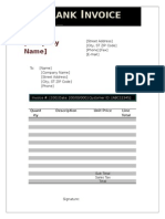 Blank Invoice Template 3