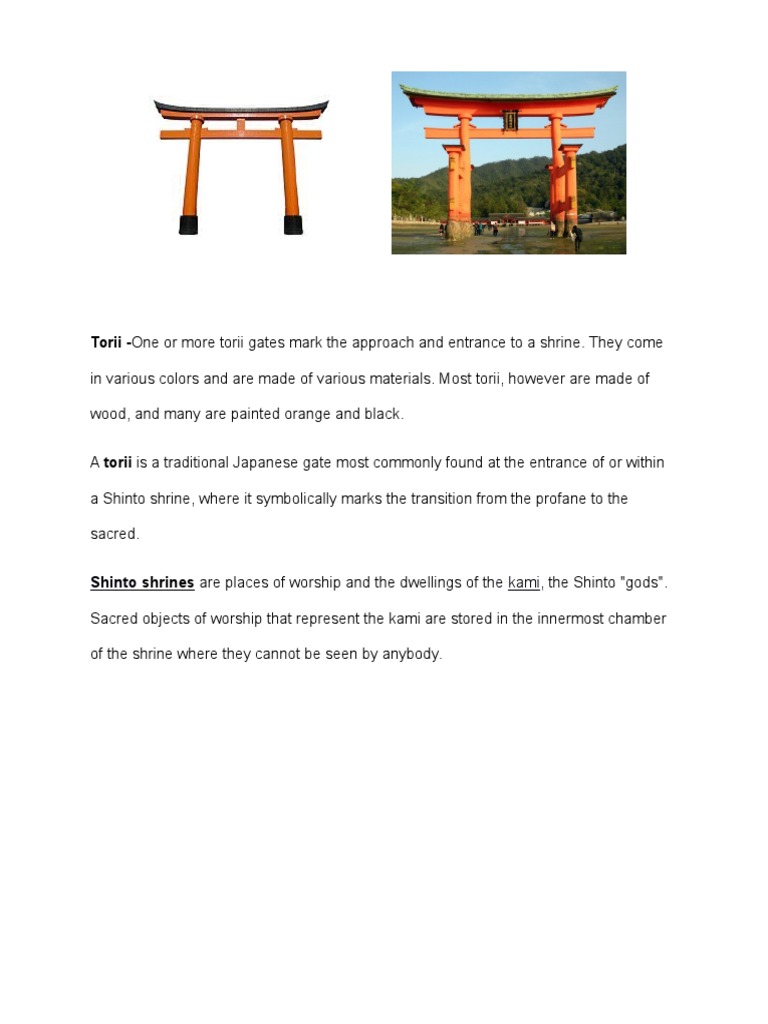 Understanding Torii Gates in Shinto Shrines | PDF