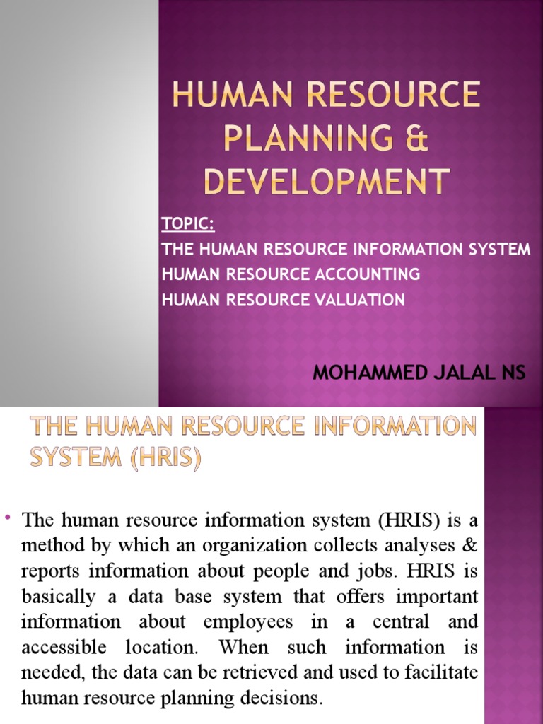 Human Resource Planning & Development2007 PDF Resource Human