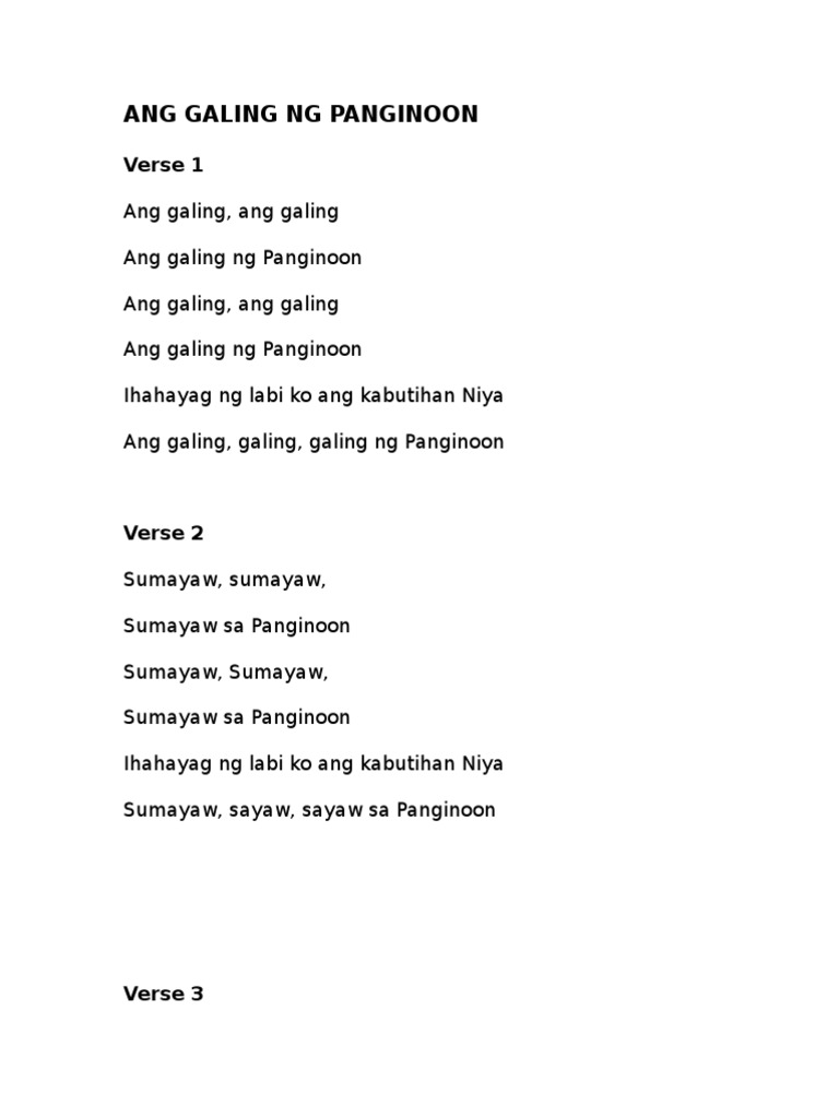 Ang Galing NG Panginoon | PDF