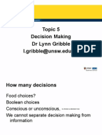 MGMT1001 Topic 5 - Decision Making