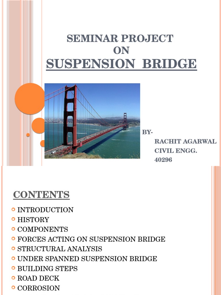 Suspension Bridge Overview and Analysis | PDF | Civil Engineering ...