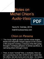 Notes On Michel Chion's Audio Vision