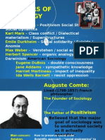 Founders of Sociology: Comte, Marx, Durkheim, Weber