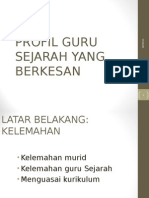 Profil Guru Sejarah Yang Berkesan