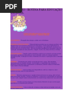 Rotina Para Educação Infantil