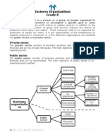 Business Organizations Grade 8: Private Sector