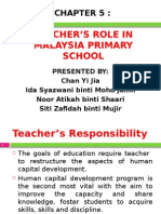 Edu3083 Topic 5 Teacher - S Role in Malaysia Primary School