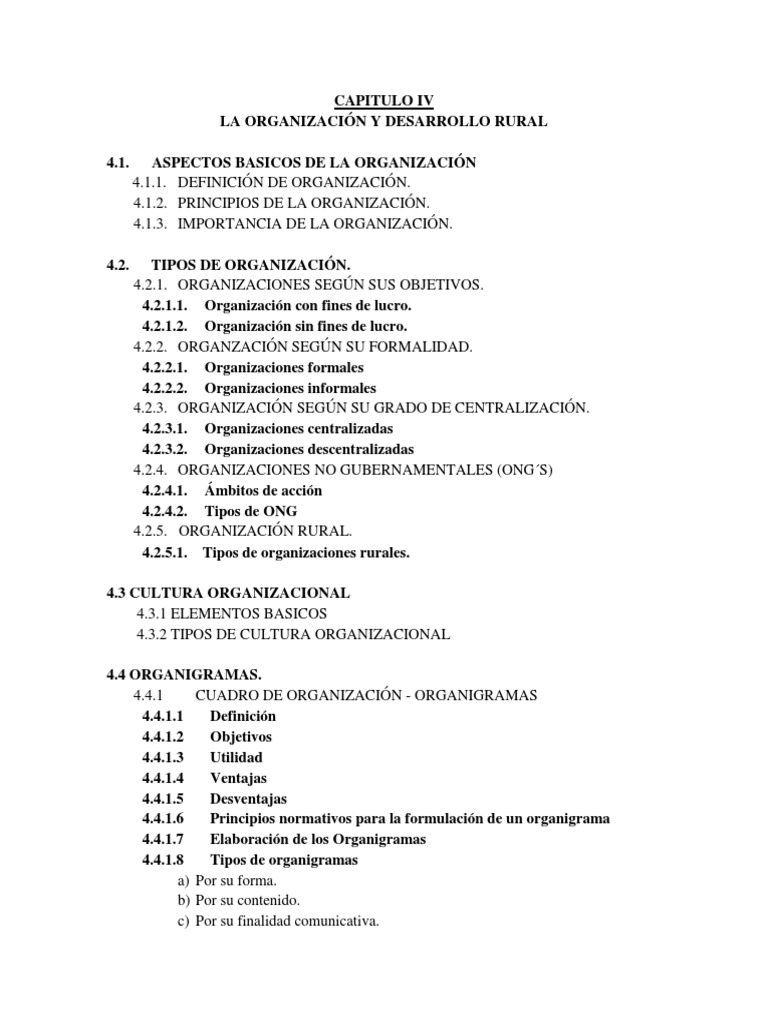Organización y Desarrollo Rural: Claves | PDF | Organización no ...