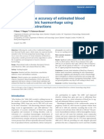 Estimation of Obstetric Blood Loss