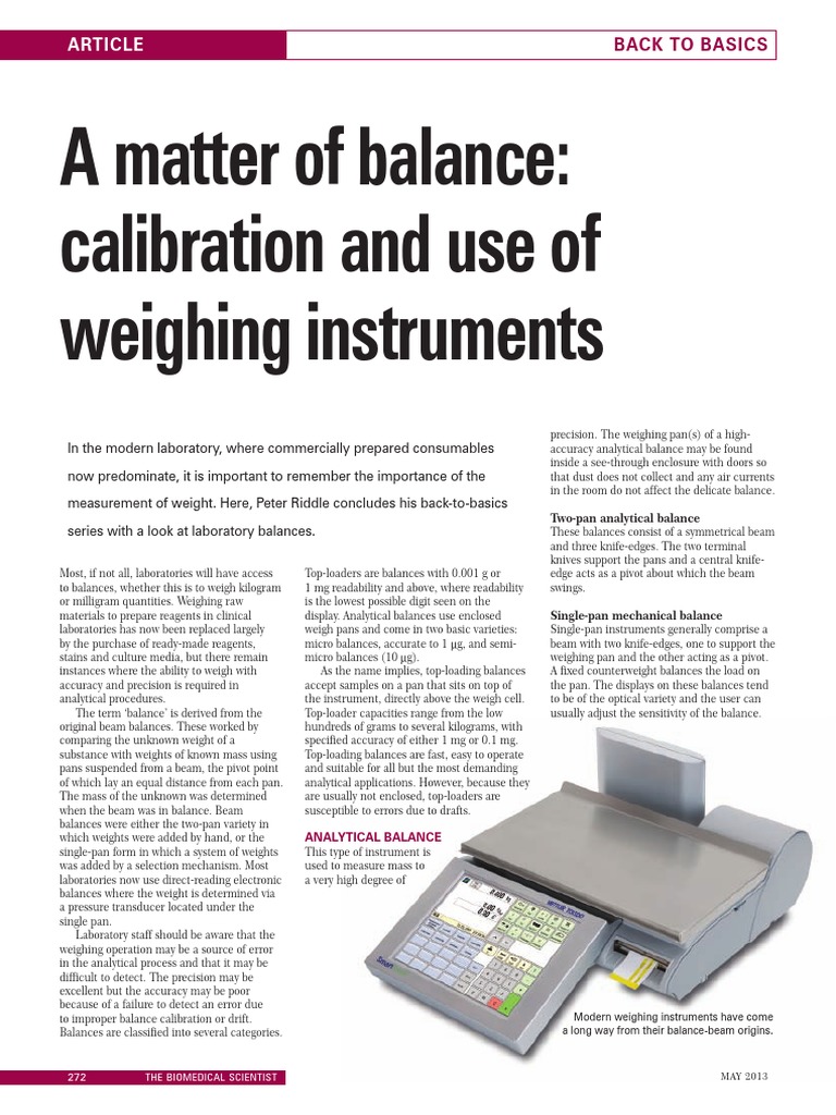 Top Loader vs Analytical Balances Explained | PDF | Weighing Scale ...
