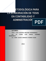 Libro de Metodologia Para Tesis en Contabilidad y Administracion